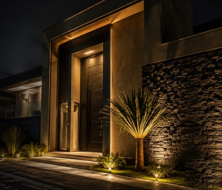 Imóvel com iluminação noturna